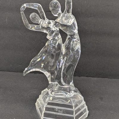Crystal Glass Figurine Dancers Ballerina 10 3/4" Tall