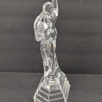 Crystal Glass Figurine Dancers Ballerina 10 3/4" Tall