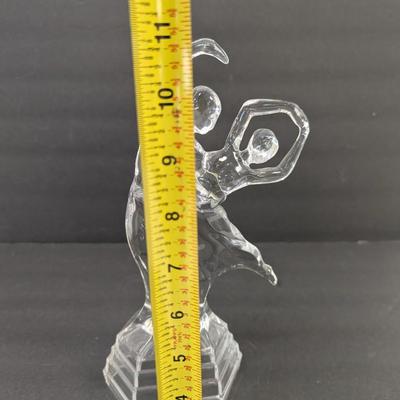 Crystal Glass Figurine Dancers Ballerina 10 3/4" Tall
