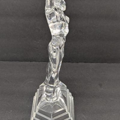 Crystal Glass Figurine Dancers Ballerina 10 3/4" Tall