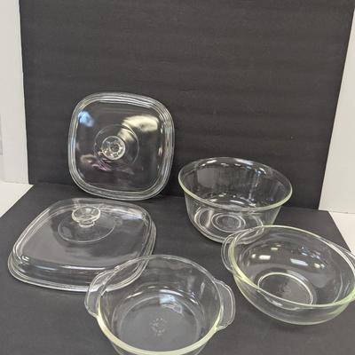 Pyrex GE Fire King Bowls & Square Lids