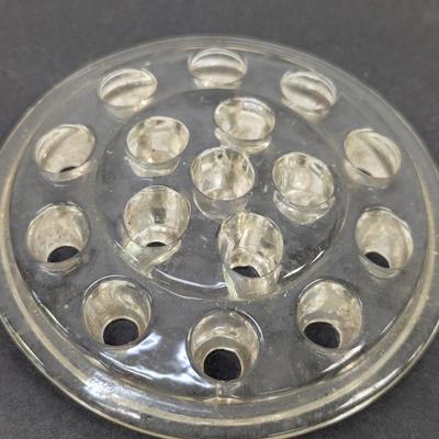 Vintage Clear Glass Flower Frogs