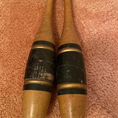 Vintage juggling pins