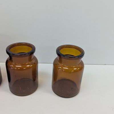 Vintage Brown Glass Pharmacy Jars