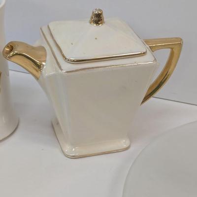 Vintage Glass & Pottery Home/Kitchen McNicol China McCoy Mug Decor Crown Classics Crown Whitehall Porcelain 16k Gold Trim Japan