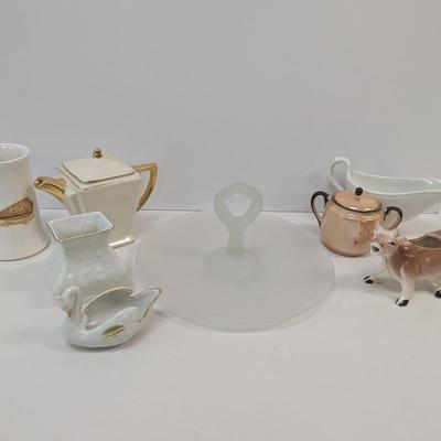 Vintage Glass & Pottery Home/Kitchen McNicol China McCoy Mug Decor Crown Classics Crown Whitehall Porcelain 16k Gold Trim Japan