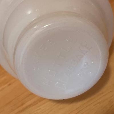 2 McKee milk glass hottle glasbake tea carafes