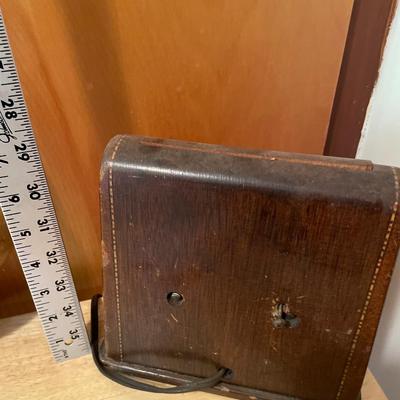 Vintage clock and Japan wood tray