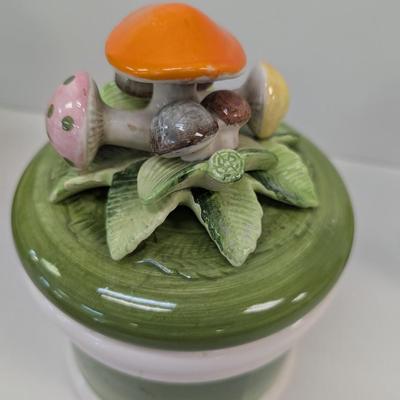 Mushroom Canister Set Of 4 With Lids Made In Japan