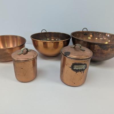 Copper Bowls & Canisters