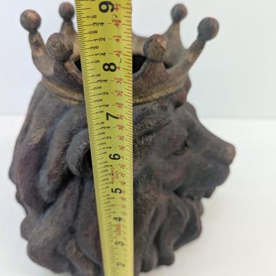 Decorative Lion Head Resin Planter