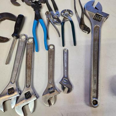 Tool lot Hex Keys, Pliers, Channel Locks, Adjustable Wrench and more