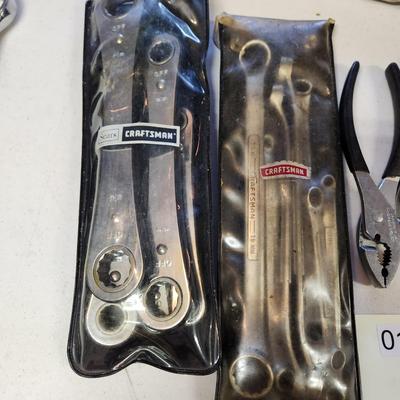 Tool Lot Vise Grips, Craftsman Box End Ratchets Metric Box End Set , Pliers & more
