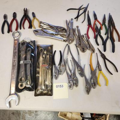 Tool Lot Vise Grips, Craftsman Box End Ratchets Metric Box End Set , Pliers & more
