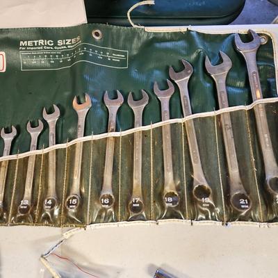 Tool Lot S-K Metric Box Wrench , Craftsman , Huskey , Sockets