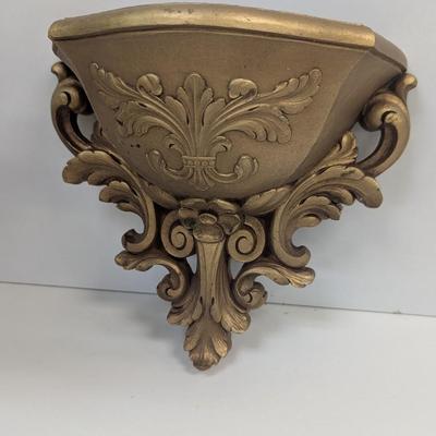 Vintage Homco Home Interior Lantern Planter & Fleur-de-Lis Wall Pockets