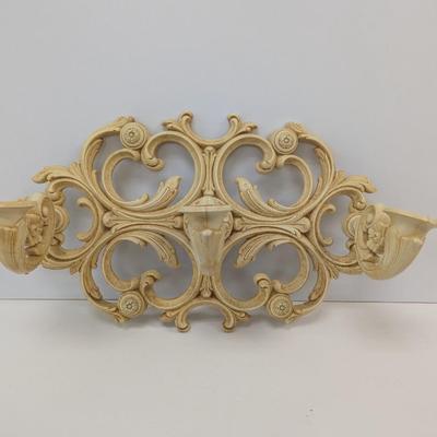 Vintage Syroco Gold Roco 3 Arm Wall Decor