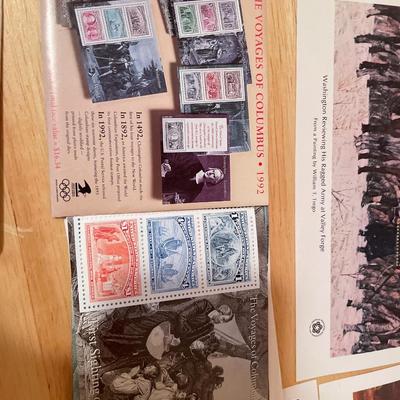 Washington and Columbus stamps