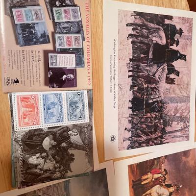 Washington and Columbus stamps