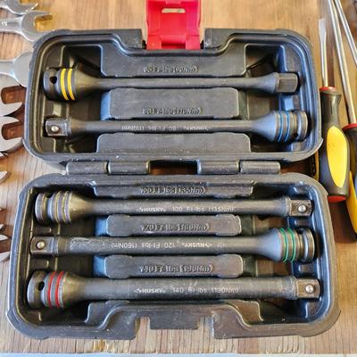 Lot of Tools Huskey Stanley Wrenches , Chisels