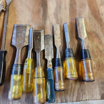 Lot of Tools Huskey Stanley Wrenches , Chisels