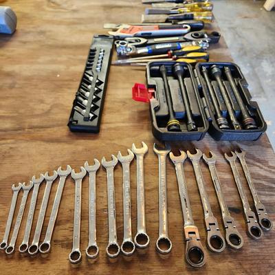 Lot of Tools Huskey Stanley Wrenches , Chisels