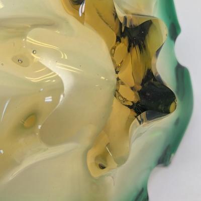 Murano 8" Yellow Green Blown Dish