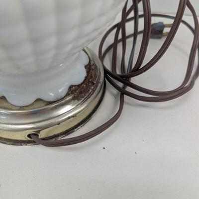 Electric Hobnail Milk Glass Lanterns
