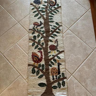 Vintage Handwoven Masana South African Tapestry “Birds in a Tree”