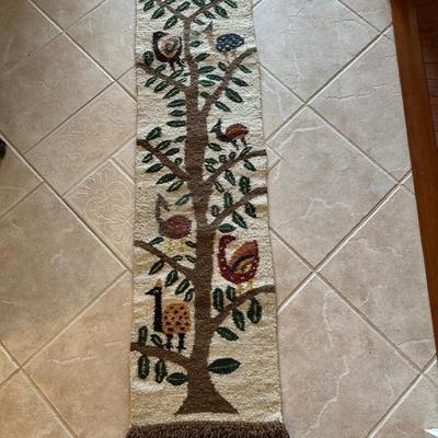 Vintage Handwoven Masana South African Tapestry “Birds in a Tree”