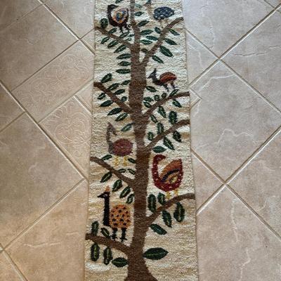 Vintage Handwoven Masana South African Tapestry “Birds in a Tree”