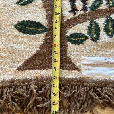 Vintage Handwoven Masana South African Tapestry “Birds in a Tree”