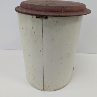 Vintage Parmeco Pansy Kitchen Canister Bin
