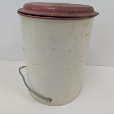 Vintage Parmeco Pansy Kitchen Canister Bin