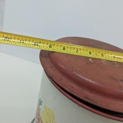 Vintage Parmeco Pansy Kitchen Canister Bin