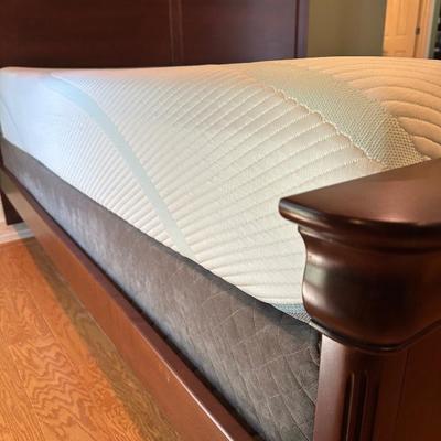 King Size Bed Frame with Tempur-pedic Mattress