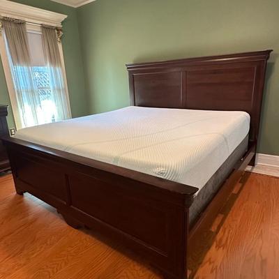 King Size Bed Frame with Tempur-pedic Mattress