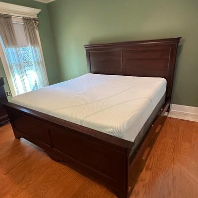 King Size Bed Frame with Tempur-pedic Mattress