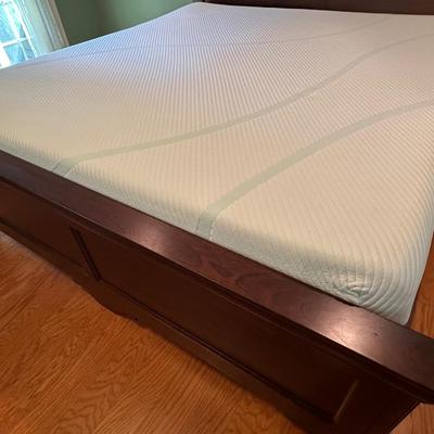 King Size Bed Frame with Tempur-pedic Mattress