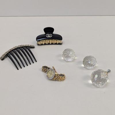Hair Clips Door Knobs & Elgin Watch