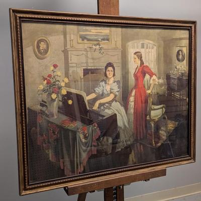 32 1/2" x 26 1/2" Framed Frederic Kimball Mizen Lithograph