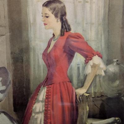 32 1/2" x 26 1/2" Framed Frederic Kimball Mizen Lithograph