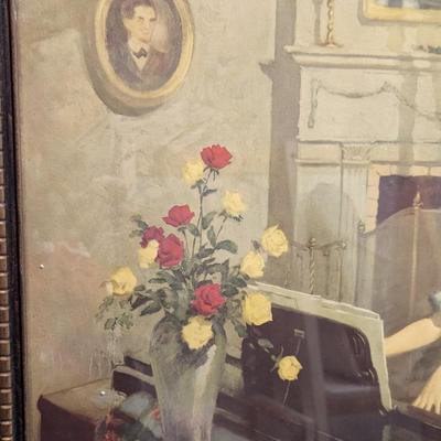 32 1/2" x 26 1/2" Framed Frederic Kimball Mizen Lithograph