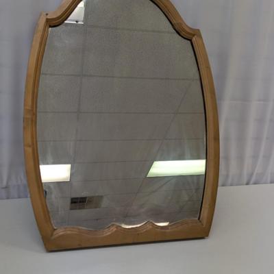 30 1/4" x 21 3/4" Vintage Wood Framed Mirror