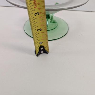 Green Uranium Pedestal Dish