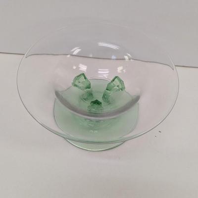 Green Uranium Pedestal Dish