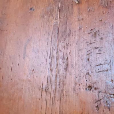 LOT 28: Antique 19th Century Colonial Double Back Long Wooden Bench