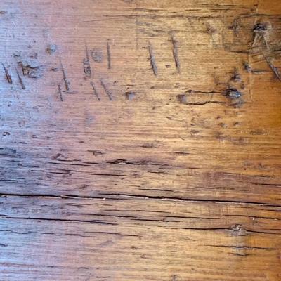 LOT 28: Antique 19th Century Colonial Double Back Long Wooden Bench