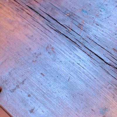 LOT 28: Antique 19th Century Colonial Double Back Long Wooden Bench