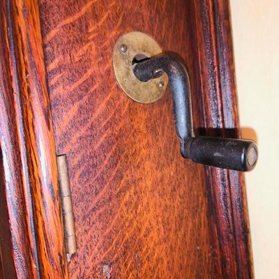 LOT 29: Antique Early 20th Century Wood Wall Crank Telephone